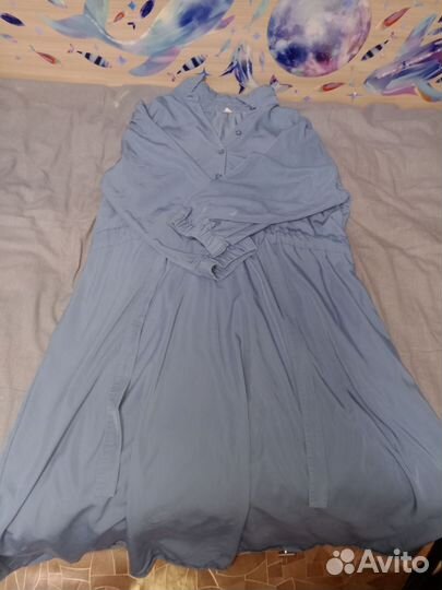 Платье летнее, голубое