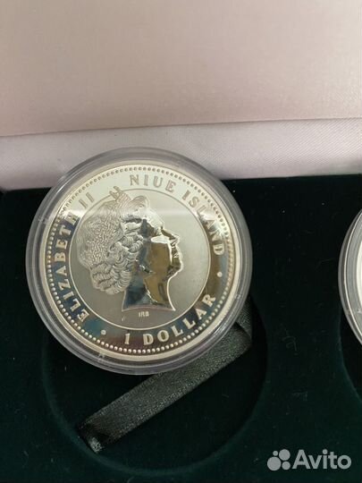Монеты серебро ниуэ 1 доллар год свиньи 2007