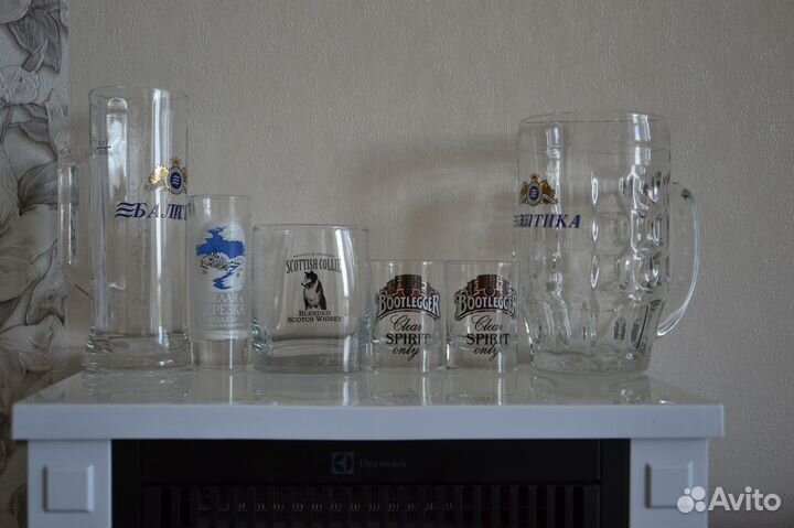 Посуда с логотипом все вместе (кружки рюмки)