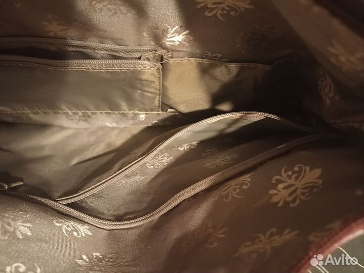 Сумка L-Craft кожзам новая темно-бордовая с котами