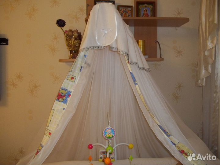 Детская кроватка с маят.механизмом качания+Подарки