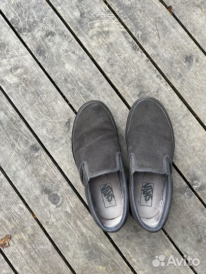 Слипоны vans черные замшевые 38 размер