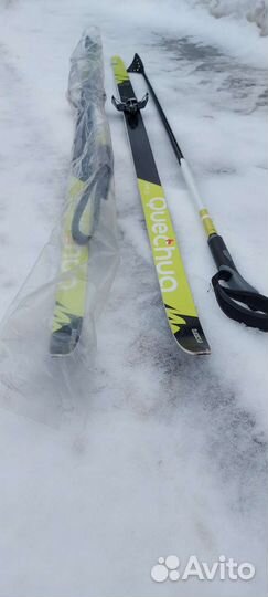 Лыжи беговые и обувь 36р