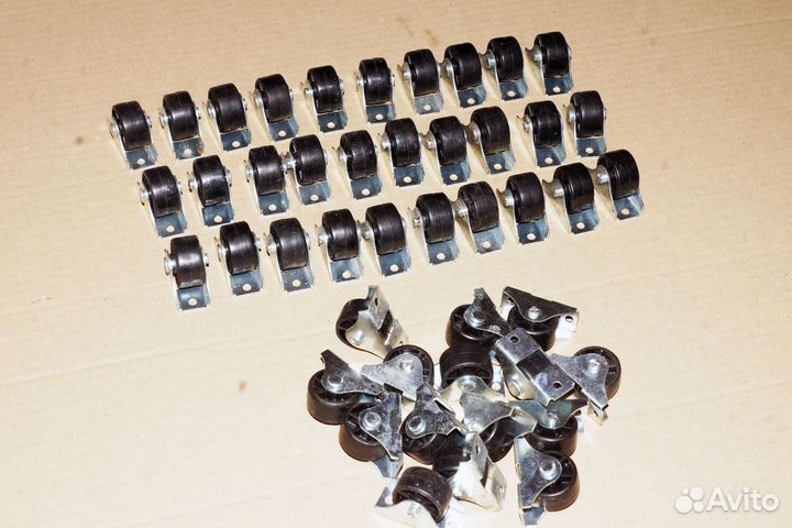 Ролик мебельный откатной и поворотный D 40 мм