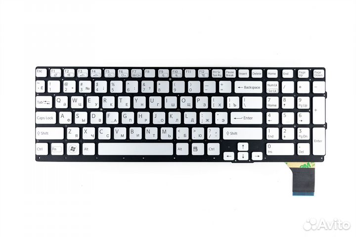 Клавиатура для ноутбука Sony VPC-SE серебро p/n: