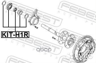 Подшипник задней полуоси комплект kith1R Febest