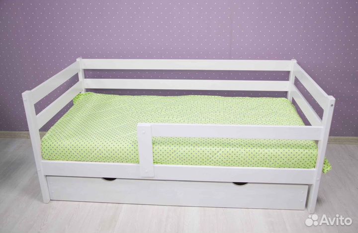 Кроватка от 2х лет Софа Выкатная берёза с доп. мес