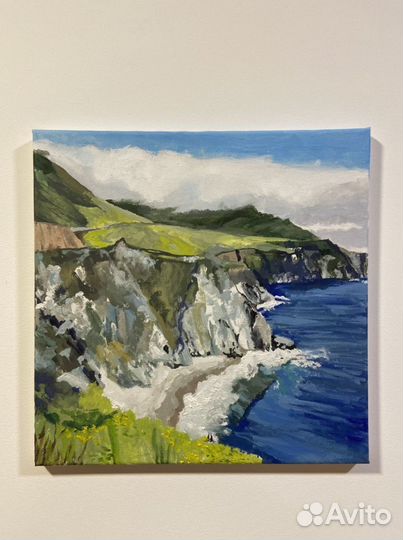 Картина маслом «горный пейзаж»