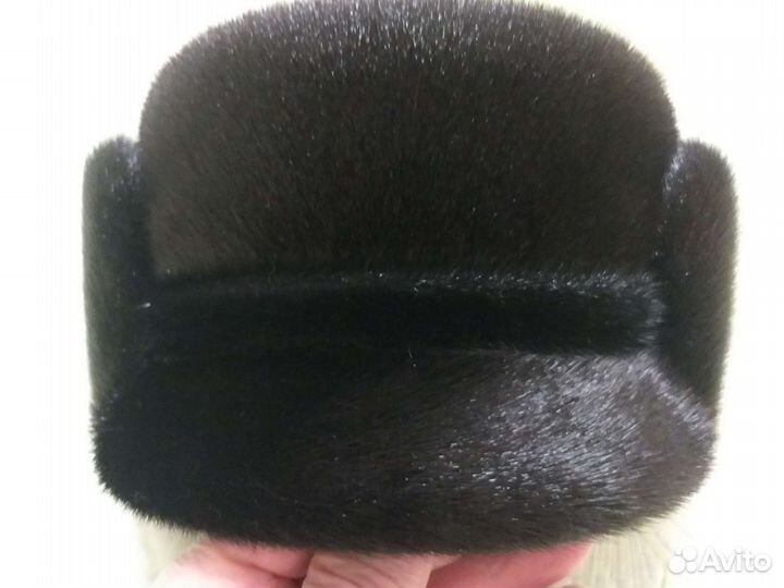 Зимняя шапка мужская.меховая.Мех нерпа.натуральная