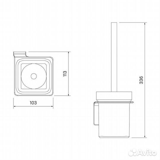 Ерш iddis Slide матовое стекло, сплав металлов, г