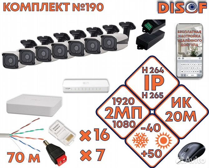 Видеонаблюдение комплект IP №190