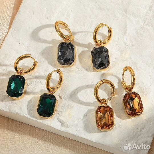 Серьги с кристаллами swarovski