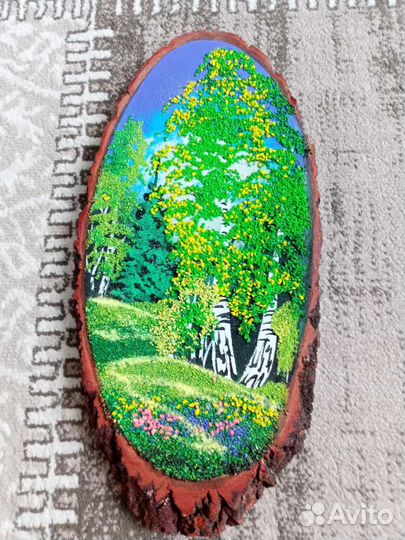 Картина на спиле дерева