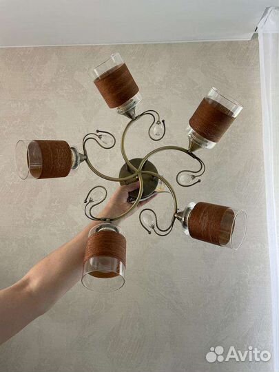 Люстра латунь