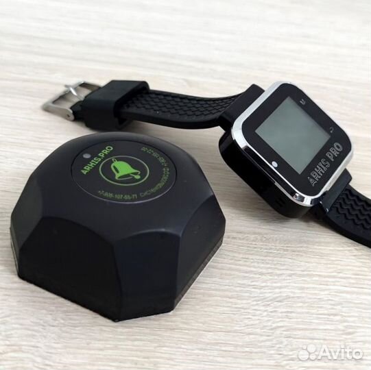 Кнопка вызова официанта, персонала: Бургер Черный