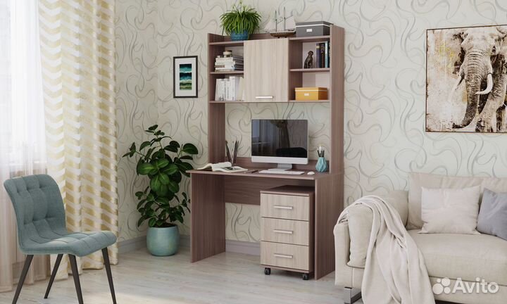 Стол компьютерный пкс-9 Ясень Шимо