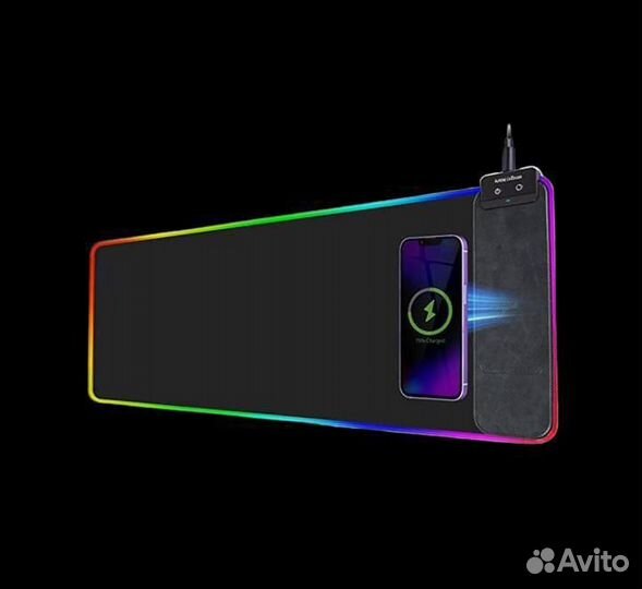 Игровой LED коврик с беспроводной зарядкой