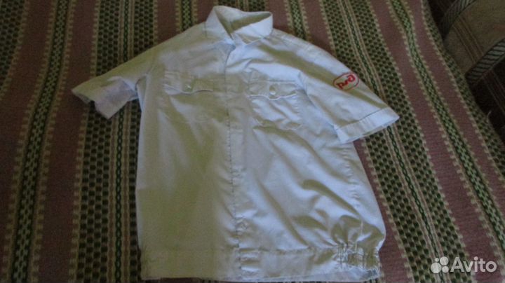 Мужская рубашка белая 48