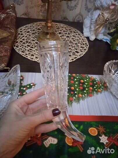 Посуда из хрусталя салатники вазы фруктовницы