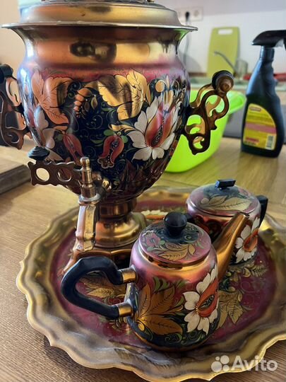 Самовар электрический расписной (набор)