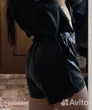 Шорты из экокожи