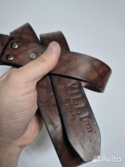 Ремень из натуральной кожи. Ручная работа