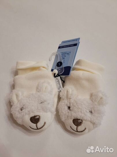 Варежки двойные флисовые 12-18 мес