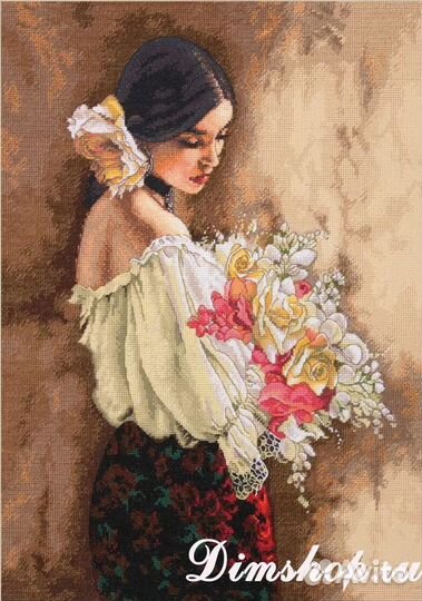 Картина в багете вышивка