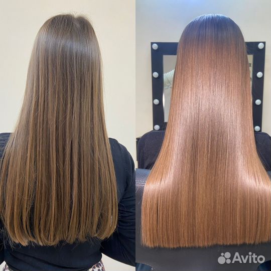 Кератиновое выпрямление волос