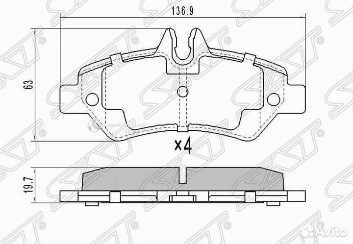 Колодки задние Mercedes Sprinter STA0044206920
