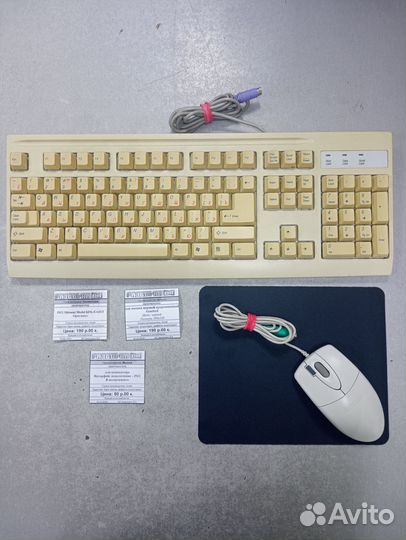 Комплект PS/2 клавиатура + мышка + коврик