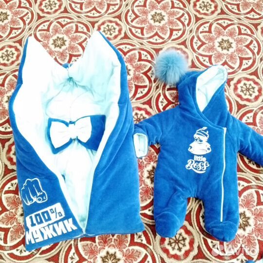 Зимний конверт на выписку