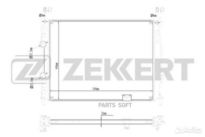 Радиатор охлаждения Ниссан Кашкай (J10 ) 07