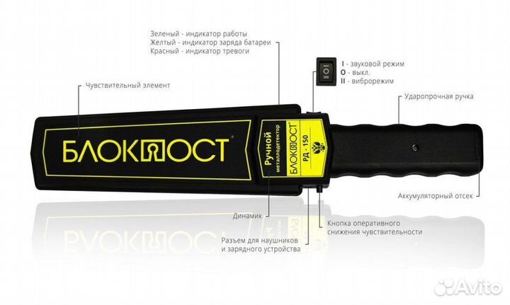 Ручной металлодетектор Блокпост рд-150(новый)