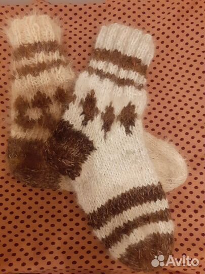 Носки вязаные мужские из собачьей шерсти