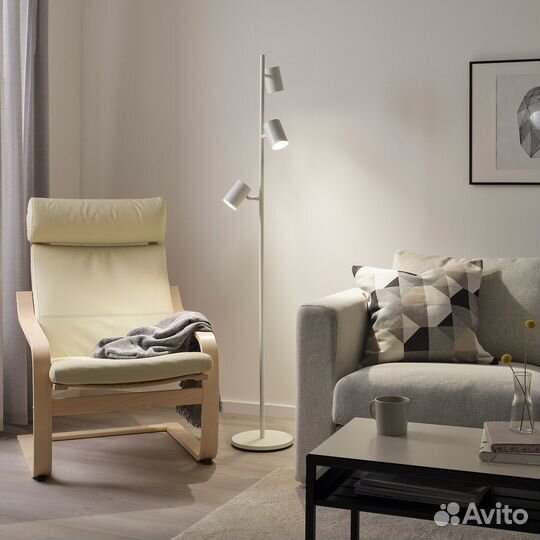 Nymane Торшер 3 прожектора 804.554.83 Белая светод