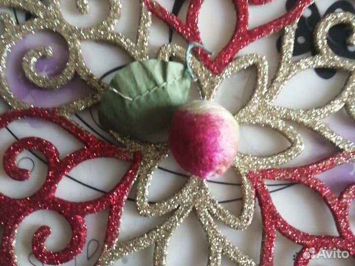 Ватная игрушка, ручной работы папье - Маше ранетка