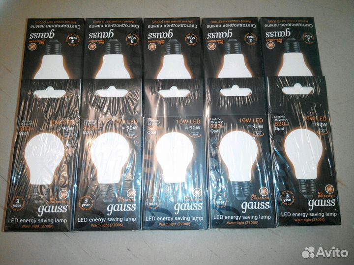 Лампа светодиодная Gauss LED Filament A60 10W