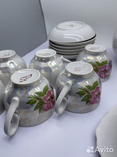 Чайный сервиз дулево СССР перламутр