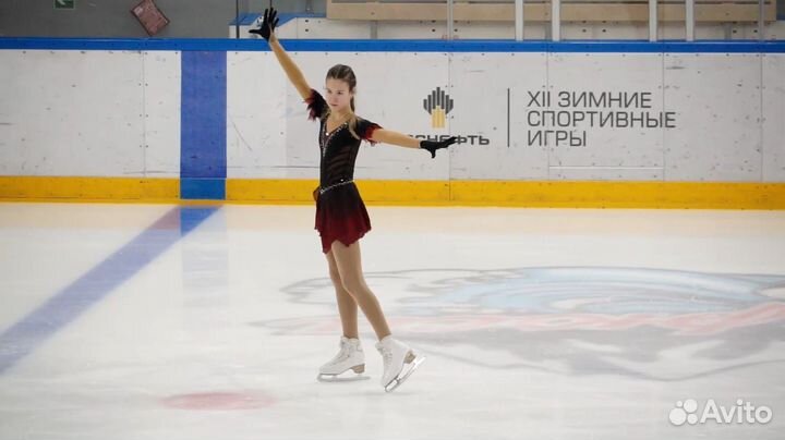 Платье для выступлений фигурное катание 148-160 см