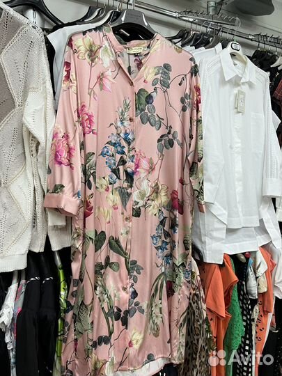 Новое платье халат италия шелк