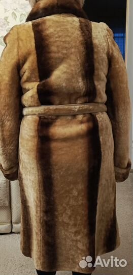 Шуба мутоновая с норкой