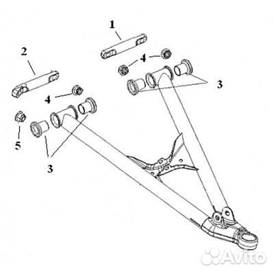 Ком- втулок ниж/рычагов Polaris 600/800 RMK