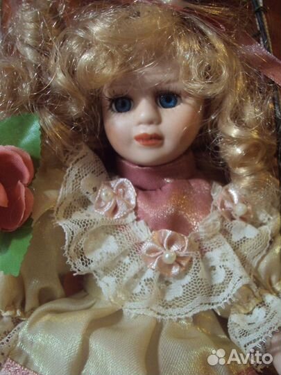 Фарфоровая немецкая кукла 90-х годов, винтаж