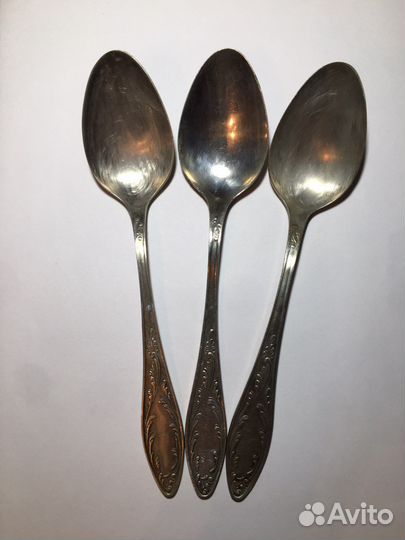 Ложки столовые СССР мнц 1 р. 15. коп. 3 штуки