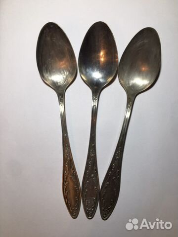 Ложки столовые СССР мнц 1 р. 15. коп. 3 штуки