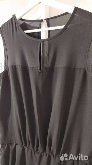 Комбинезон черный женский 42-44 размер с вырезом