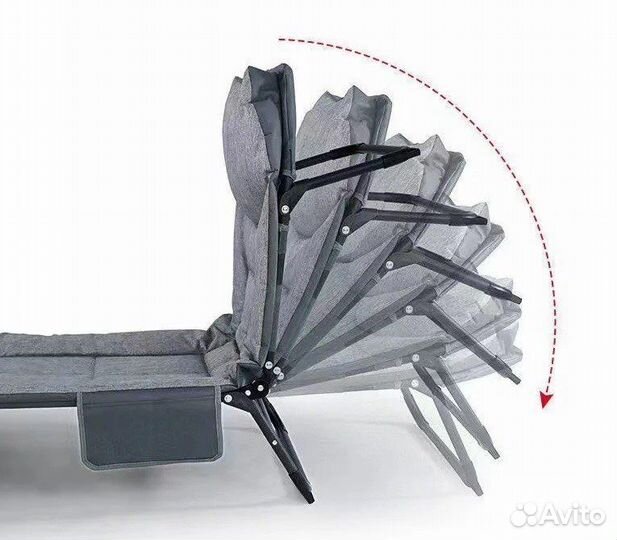 Раскладушка - щезлонг кемпинговая