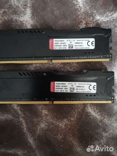Оперативная память hyperX fure ddr4 8gb 2666