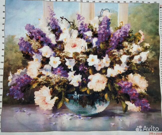 Картина вышитая крестом ручная работа